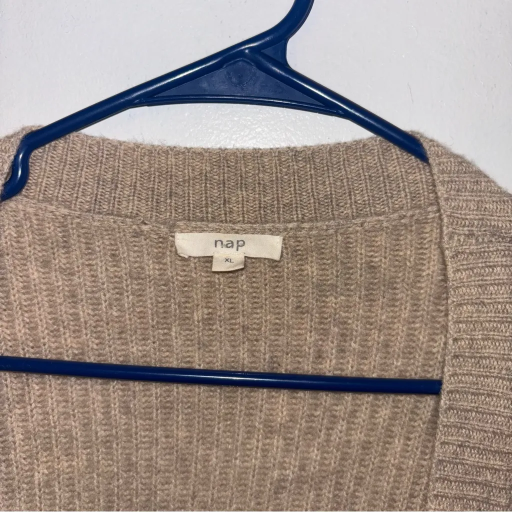 Nap Loungewear Women’s Cozy Cashmere Tan Cardigan XL - Image 4