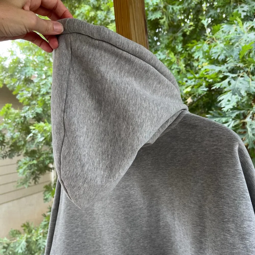 For Love And ZY Studios Women's Cropped Grey Hoodie With Velour Lining Size S. - Image 6