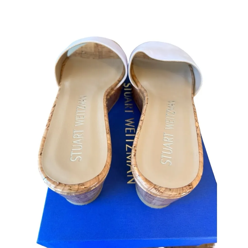 Women's Size 10.5 Stuart Weitzman Summer Wedge Sandals, Wisteria Lavender NIB - Image 5