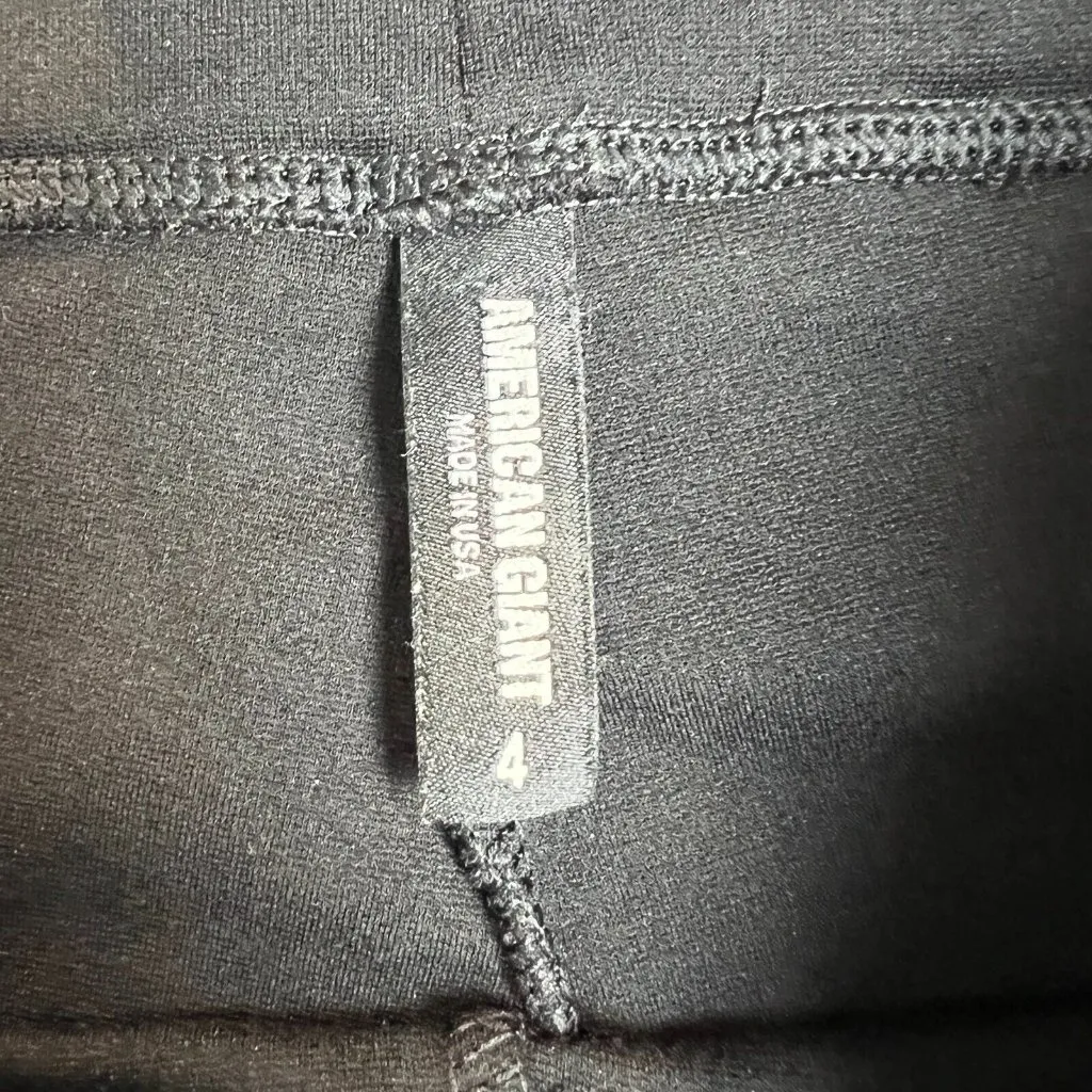 American‎ Giant Pants Womens 4 Black No BS Kick Flare Crop Pull On Ponte Knit - Image 8