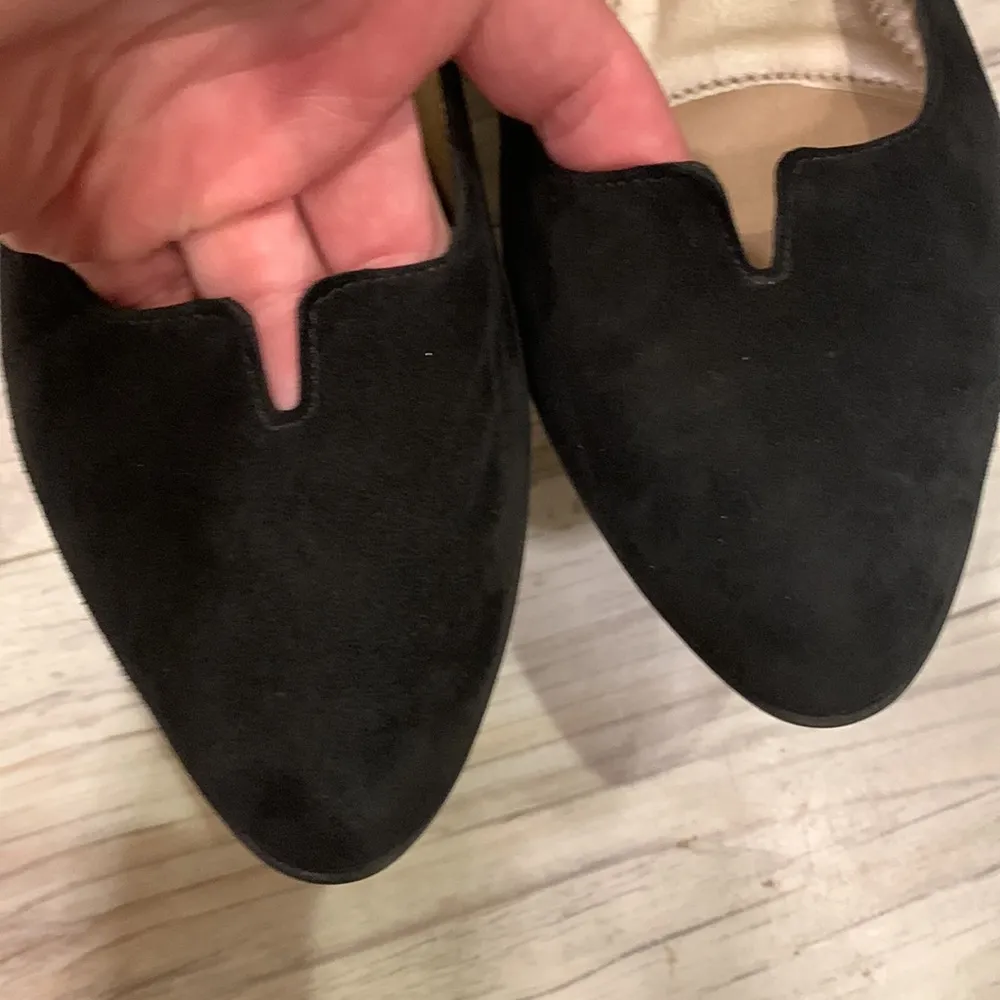 BeautiFeel suede baby heels size 36 US 5.5 Black - Image 4