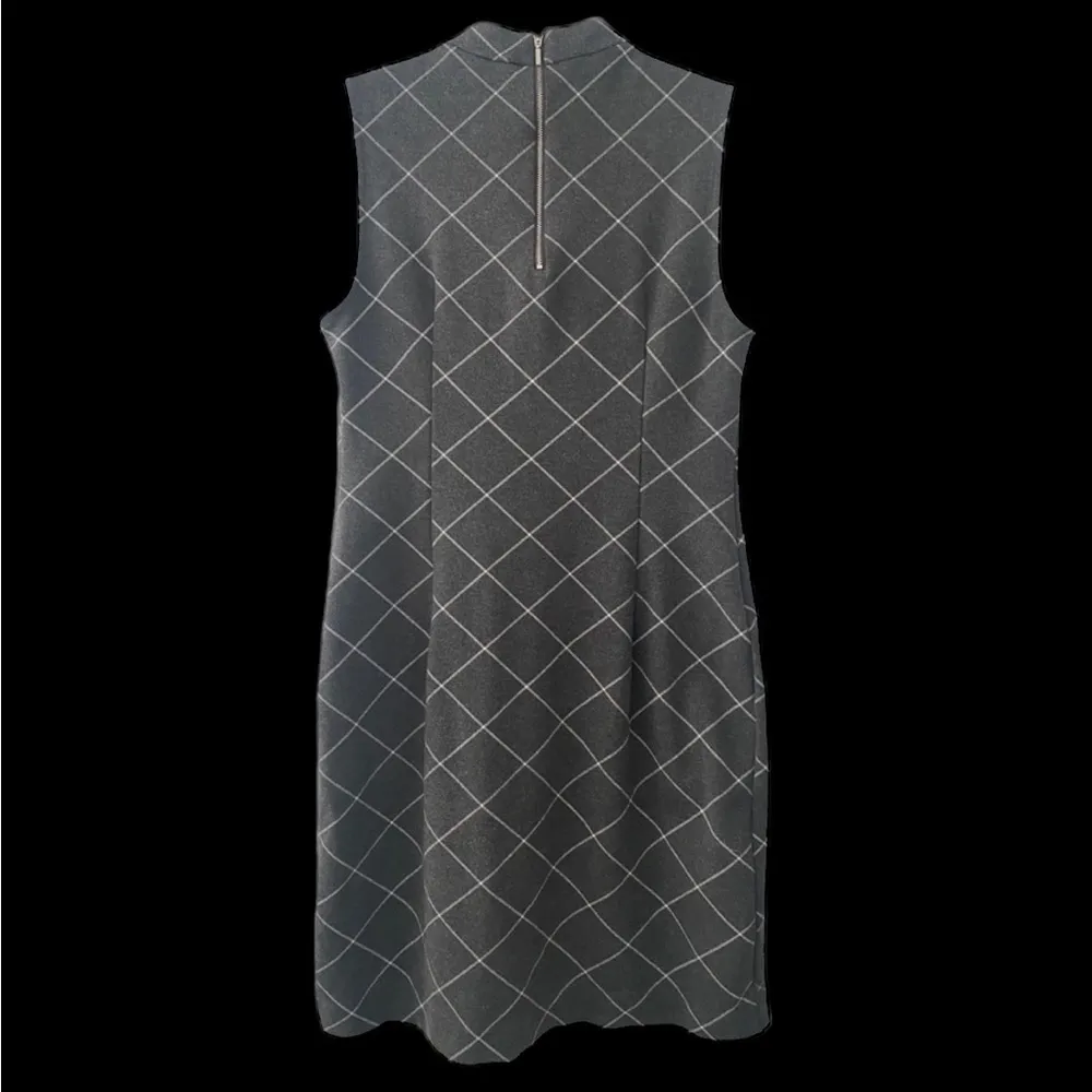Sharagano Sleeveless‎ Dress Gray/White Size 6 - Image 10