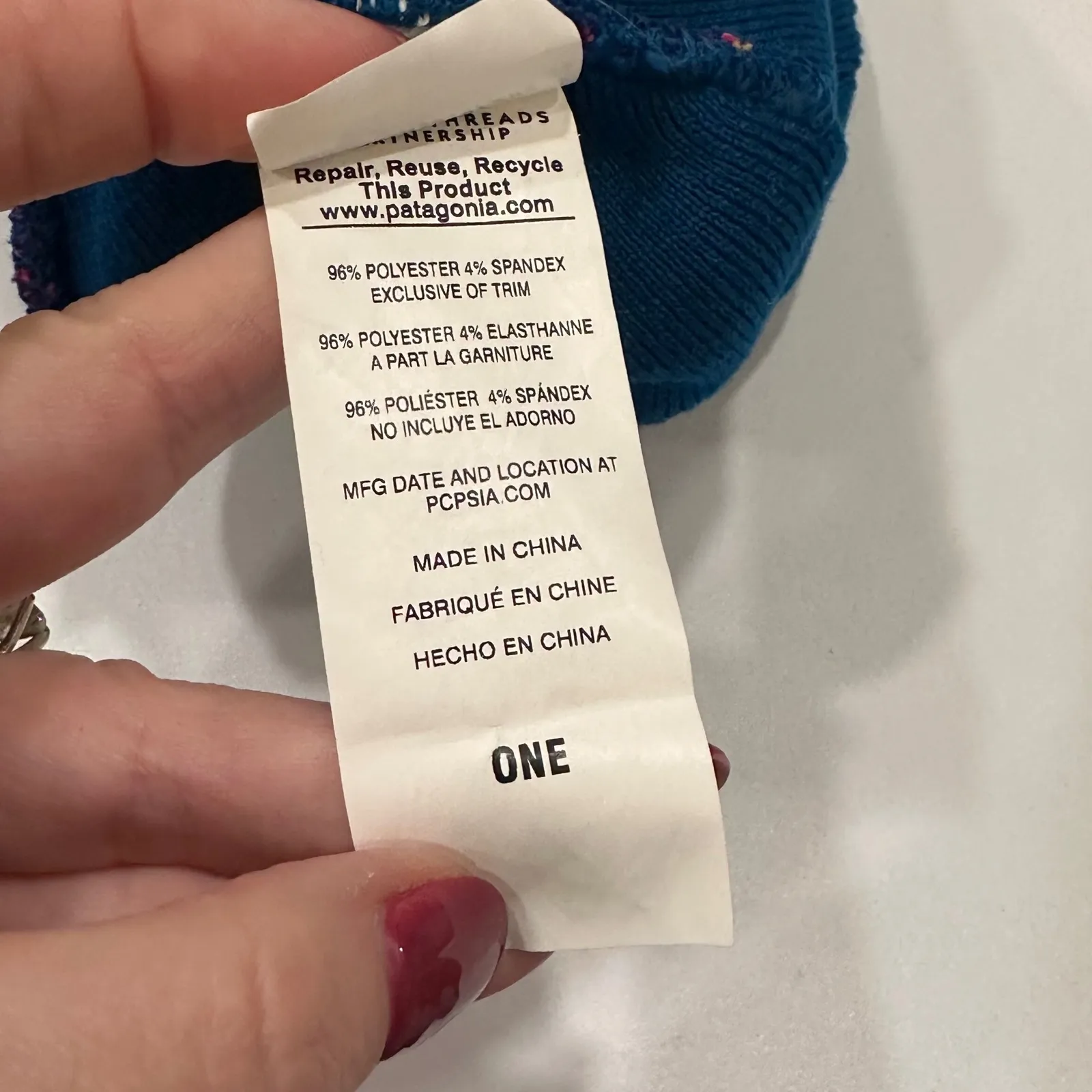 Patagonia Ski Beanie Hat Pom Pom Striped Yellow Blue Pink Unisex - Image 4