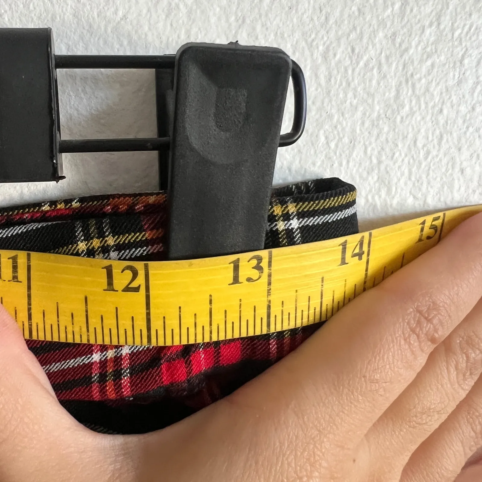 Plaid Mini Skirt, Grunge, Emo, Goth, Punk, Medium, Vintage‎ Inspired Black - Image 4