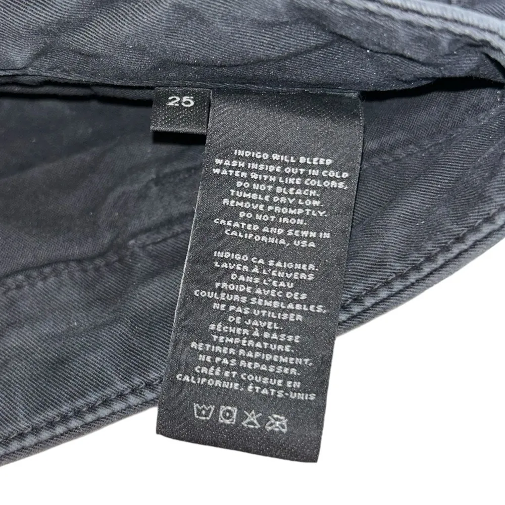 Black J Brand Design Jeans Gold Detail Women’s Size 25 Distressed Chrome Pants! - Image 3