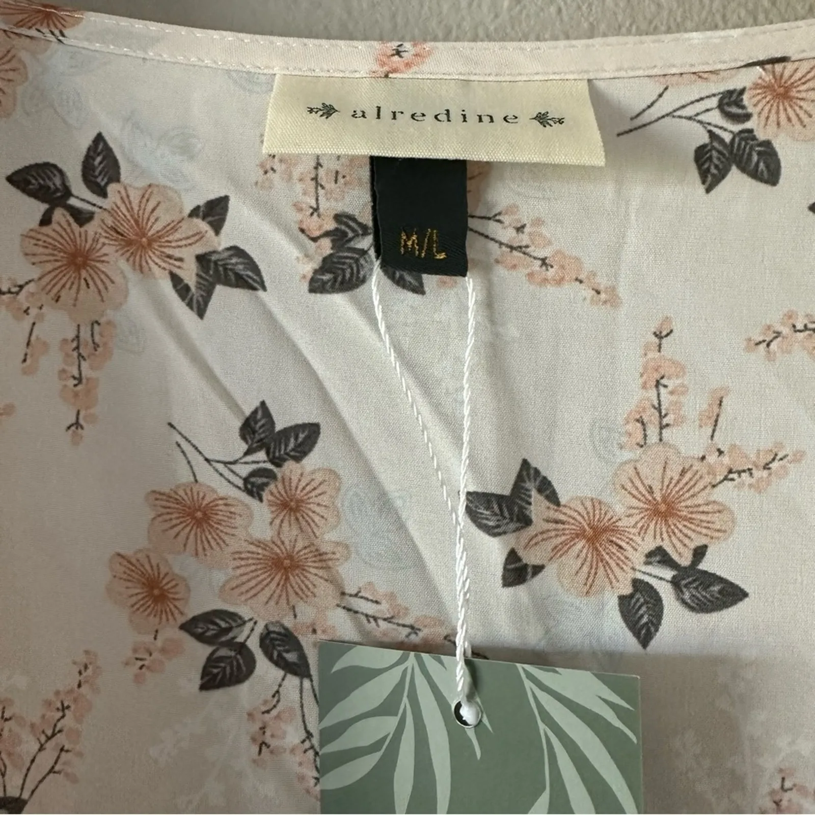 Alredine by Bailey’s Blossoms Cream Floral Print Duster Long Cardigan NEW Pink Size M - Image 3