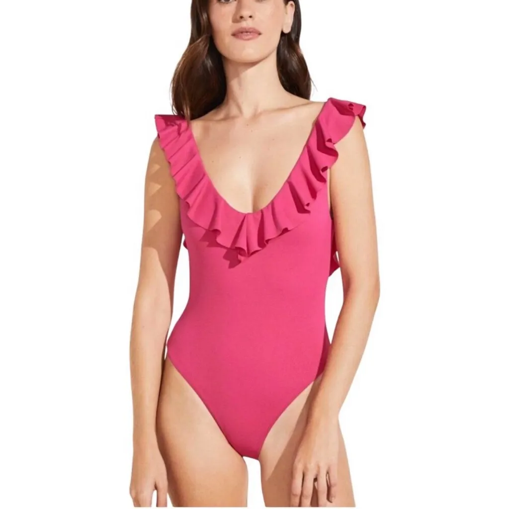 Eberjey Light-Rust Ruffle Swimsuit - Image 4