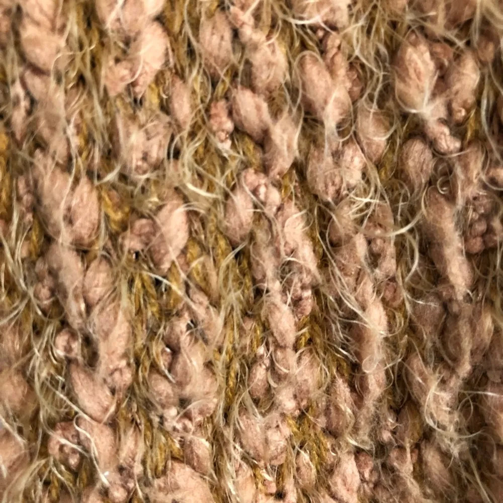 Dreamers Mustard Yellow/Orange Fuzzy Popcorn Open Long Cardigan. Size Medium - Image 6