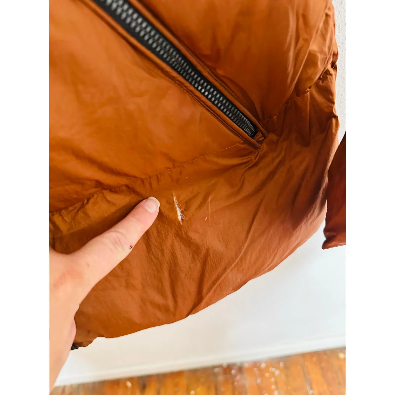 MACKAGE Brown Nylon Puffer Long Sleeve Freya Puffer Jacket Size Small REPAIRED - Image 9