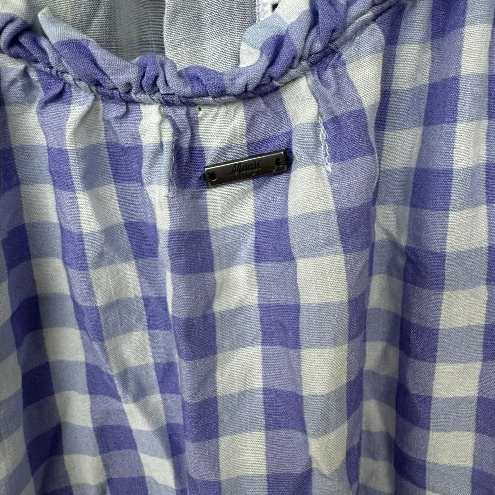 Maaji SEERSUCKER MAGNOLIA COVER-UP DRESS IN PURPLE M - Image 4