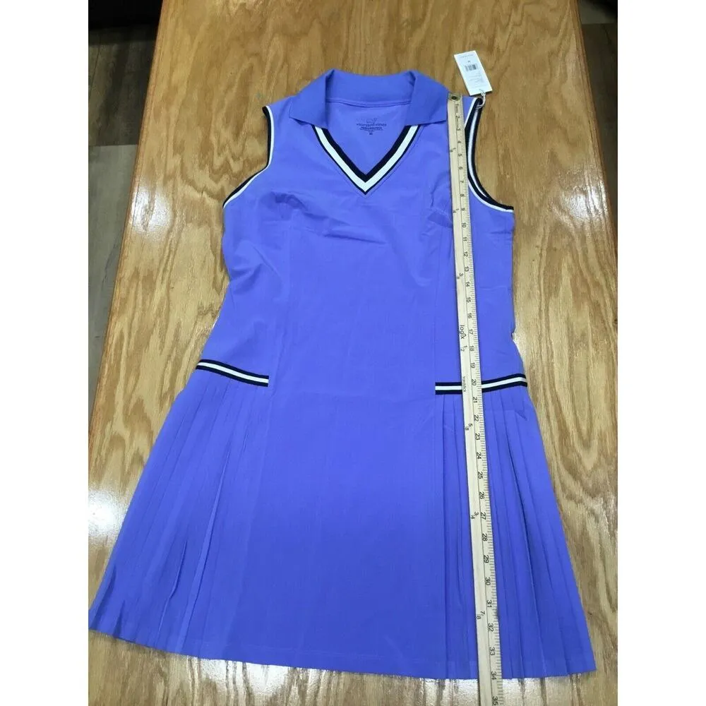 Vineyard Vines Womens White Performance Piped Sleeveless Dress Size M - Image 5