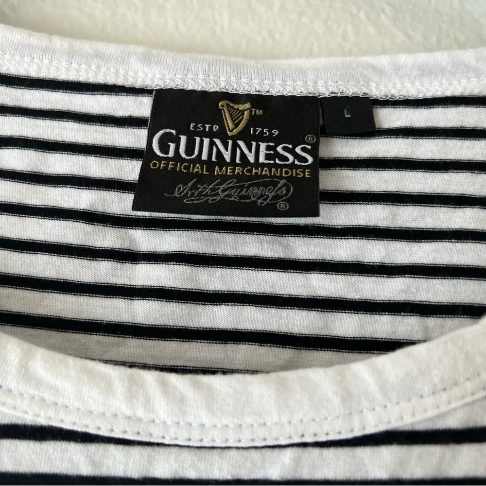 Striped Ladies Guinness Beer long sleeve Tee Shirt Sz L‎ - Image 5