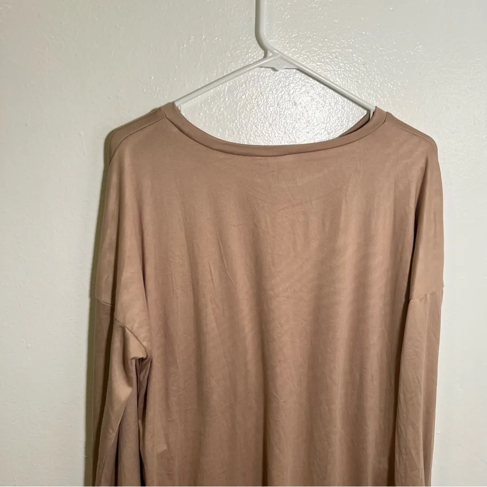 Ekouaer Long Sleeve Pajama Top Beige M - Image 7
