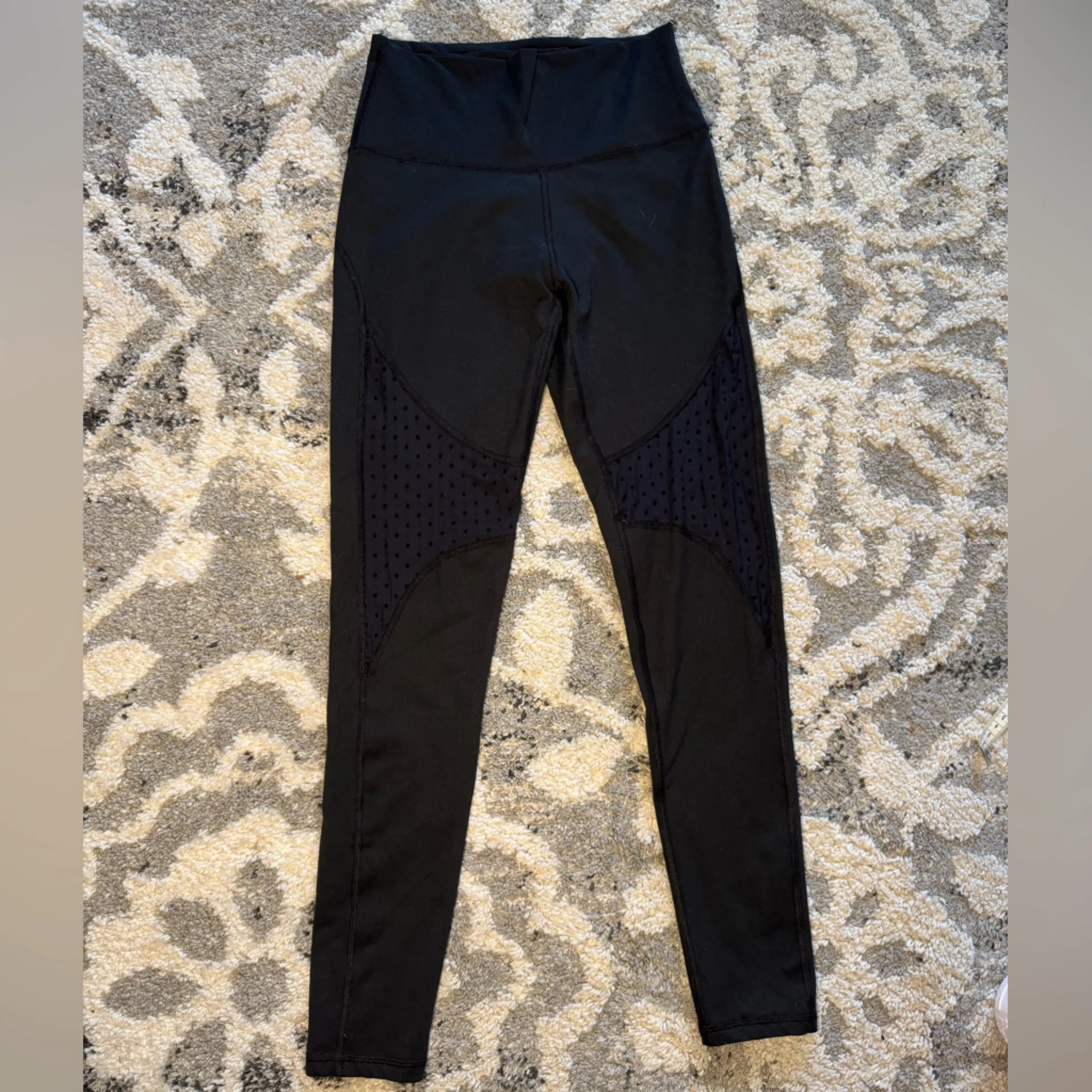 Aerie Black Polka Dot Mesh Leggings🔹 - Image 2