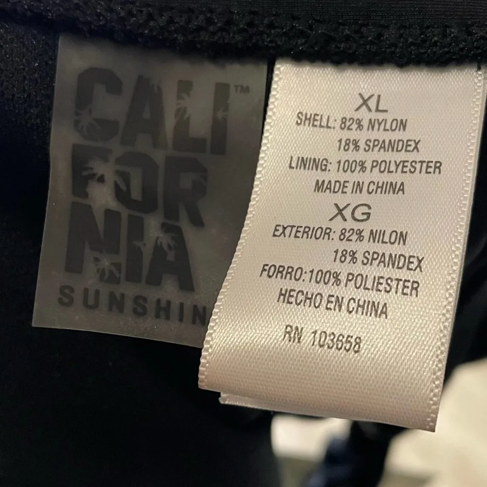 California Sunshine Women's Solid Black Ruffle Side Bikini Swim Bottoms sz XL - Image 3