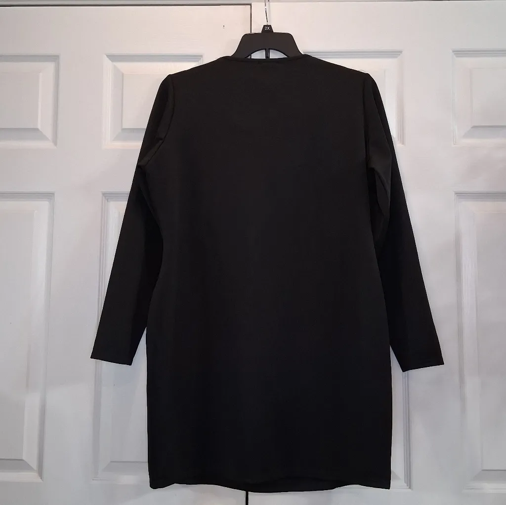 Boohoo Black Dark Academia Long Sleeve Women's Dress Size 20 - Image 2