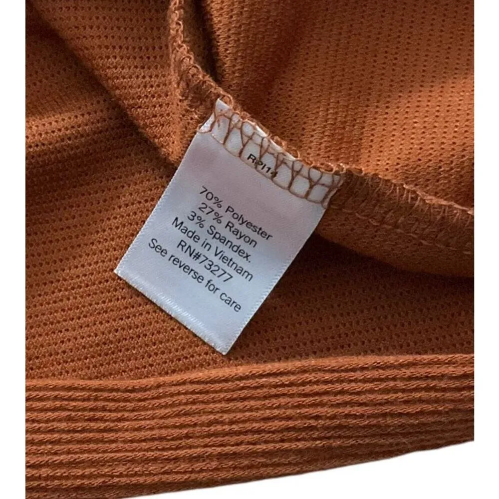 Nine West Terra Cotta Stretch Shirt Women Top Size Small NWT | 1-7 - Image 4