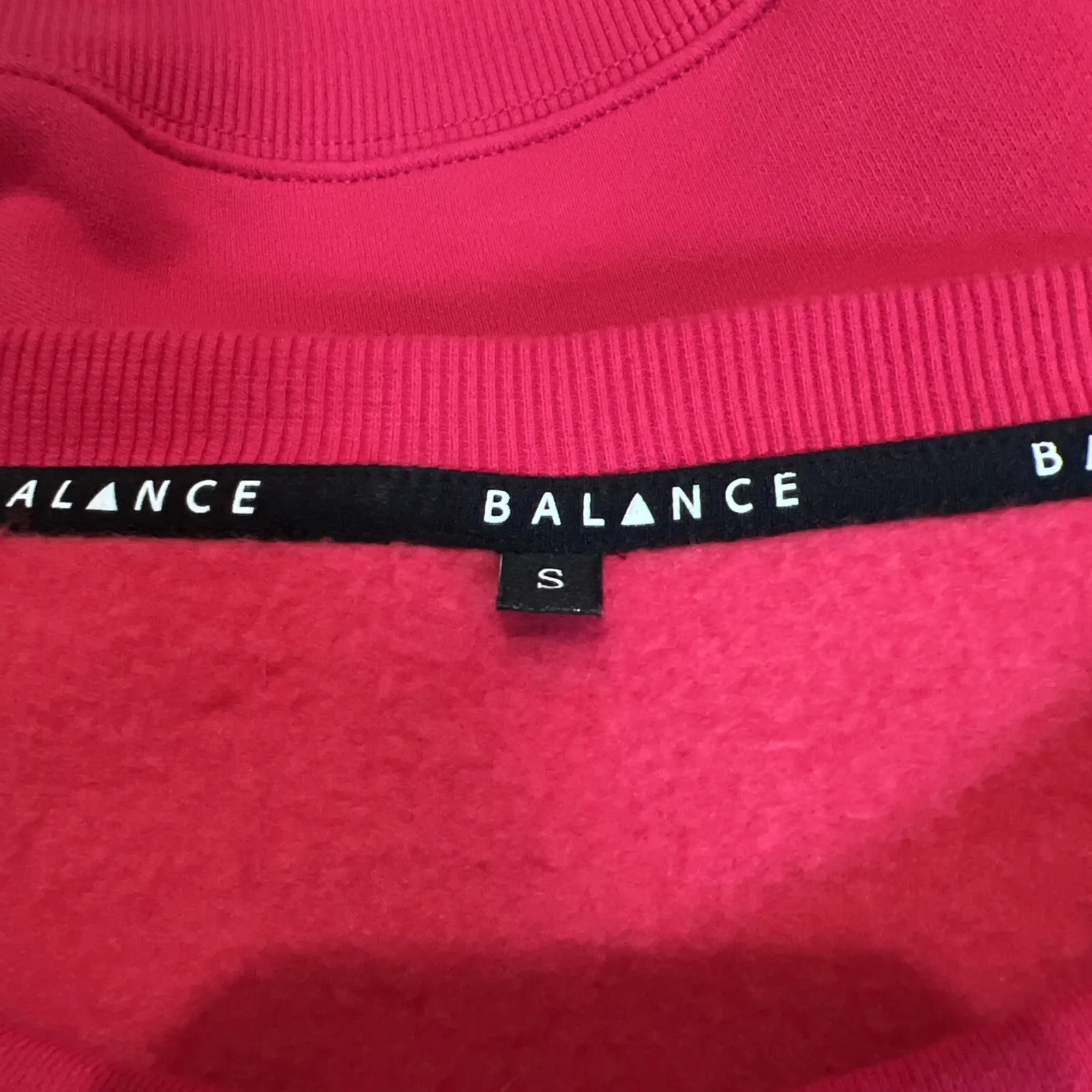 Balance Athletica Essence Cropped Crewneck Sweatshirt‎ Fuchsia Pink - Image 6