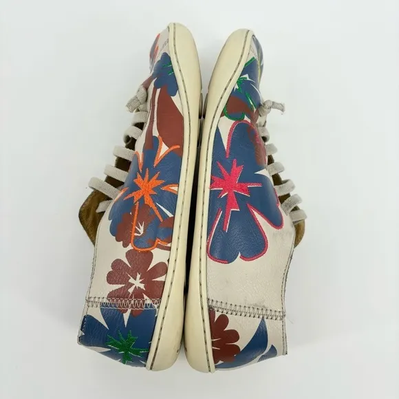 Camper‎ Twins Sneakers Size 7.5 Floral Leather - Image 6