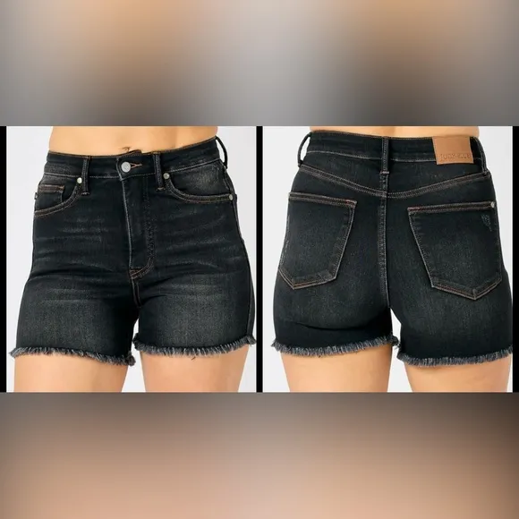 Judy Blue Black Jean Shorts - Image 2