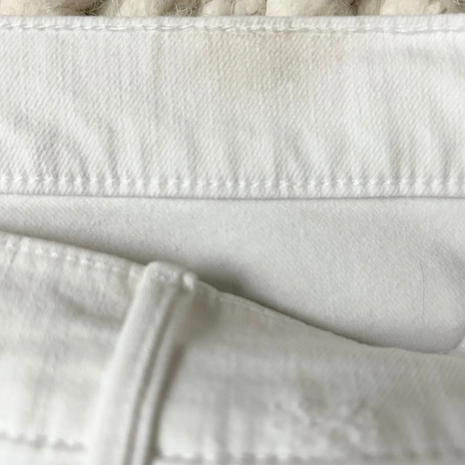 Mother The Stunner Ankle High Rise Skinny Jeans in Stayin Cool White Size 32 - Image 6