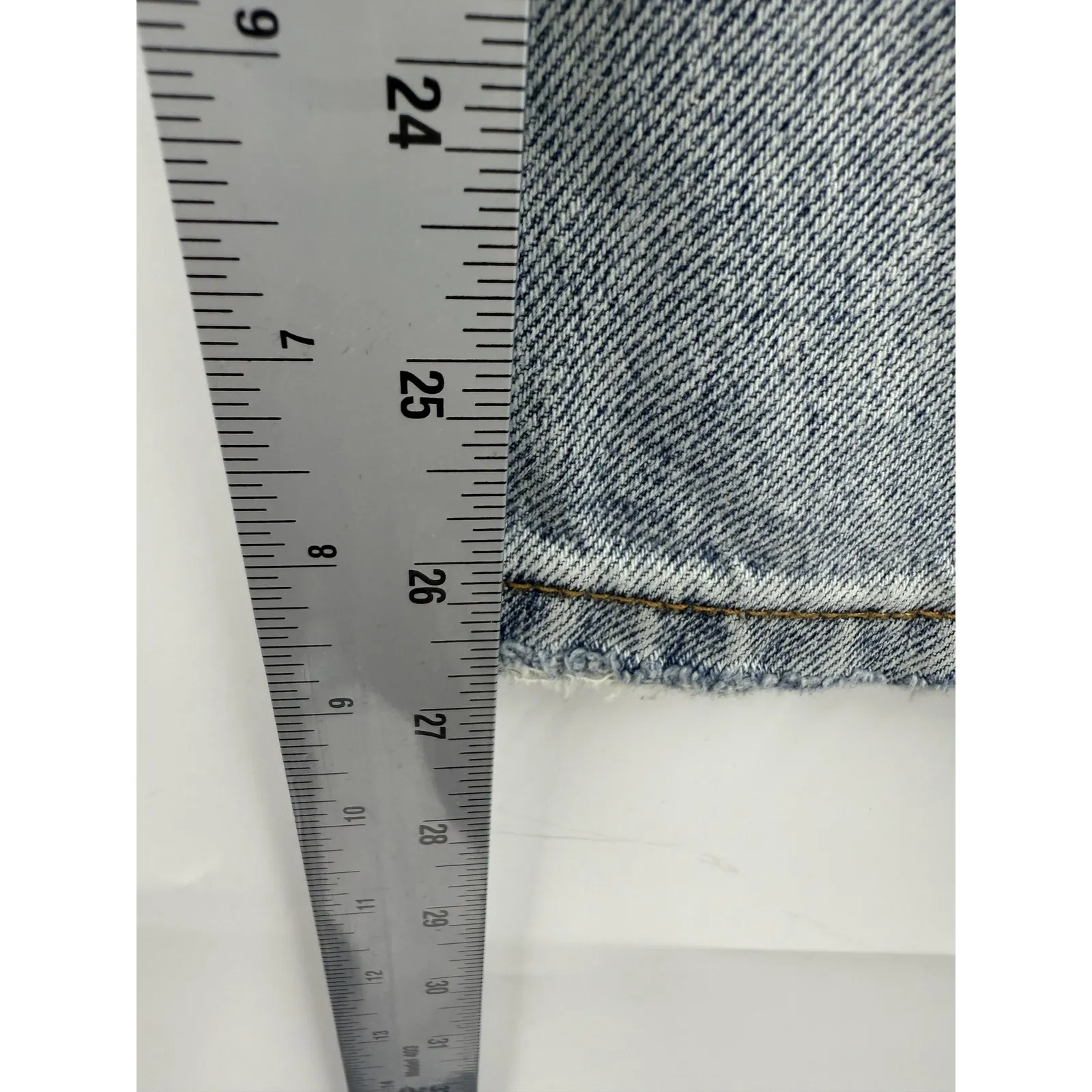 WEWOREWHAT Jeans‎ Womens 27 Light Wash High Rise Button Fly Tapered Cotton Ankle - Image 9