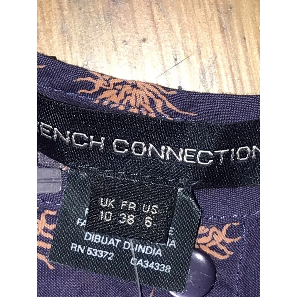 French Connection Women’s Romper Dress NWT Size 6 Spaghetti Straps Button Front - Image 4