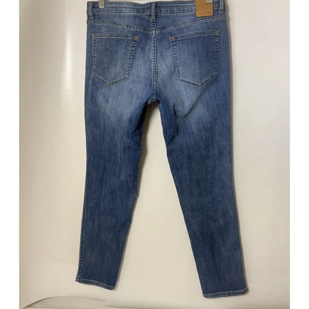 DU/ER Girlfriend Style WFLR5001 Tapered Medium Wash 5 Pocket Size 30x30 Blue - Image 2