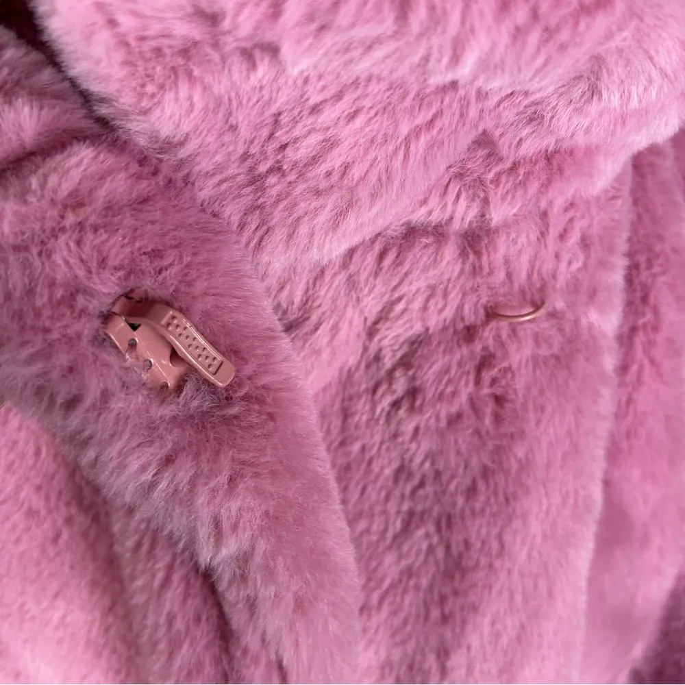 Leith | Fur-Fect Faux Fur Jacket In Pink Storm Barbiecore Size M - Image 7