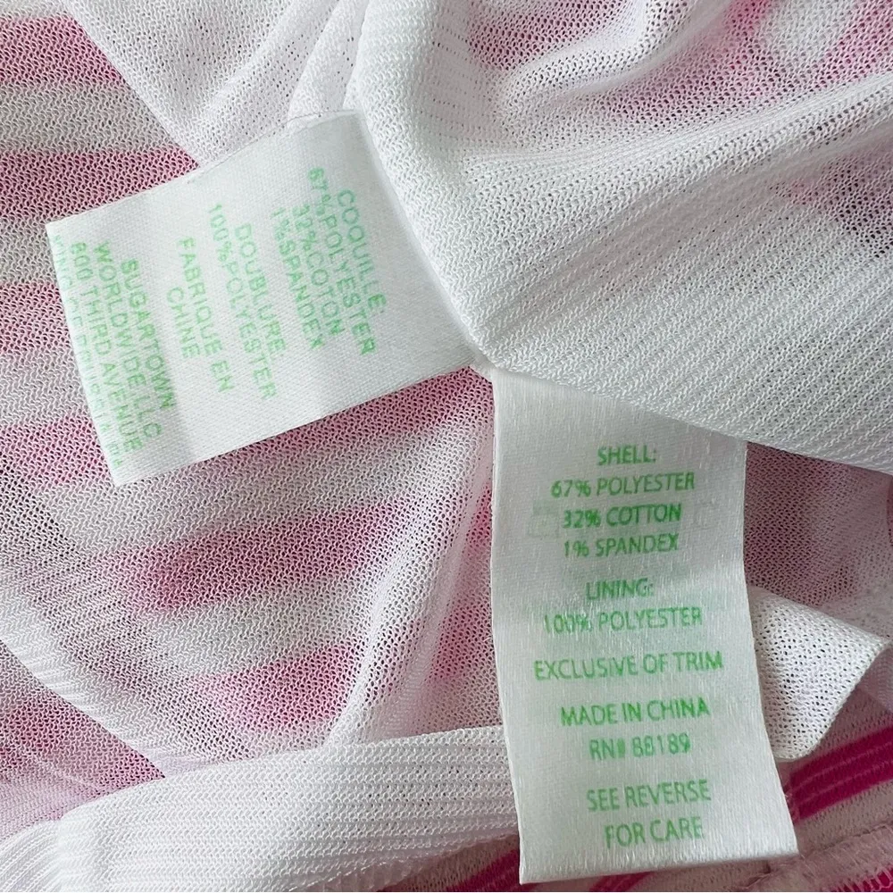 Whiting Hotty Pink Ottoman Stripe Cut Out Jersey Shift Dress XS - Image 6
