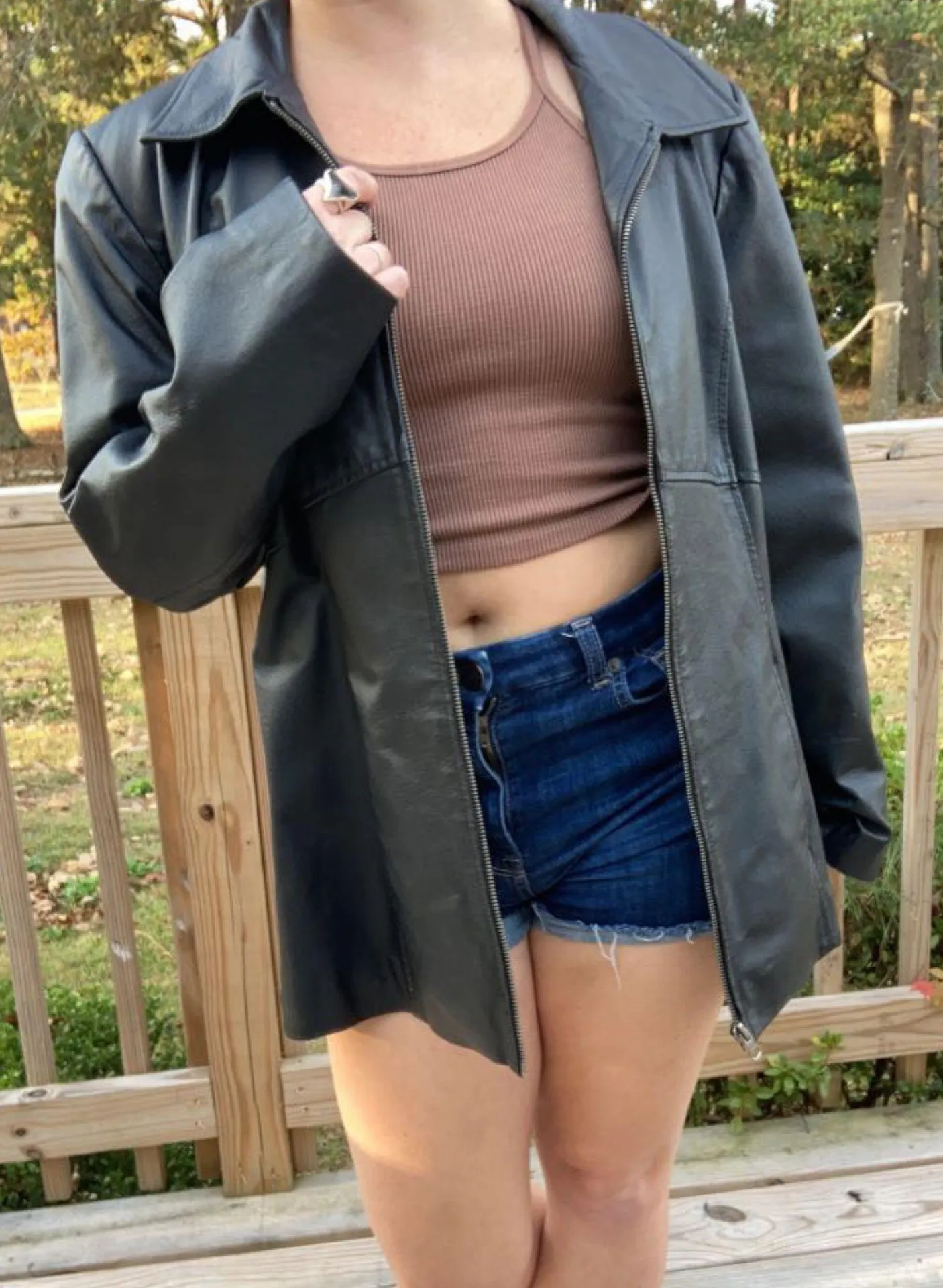 Jacqueline Ferrar Black zipped up leather jacket - Image 2