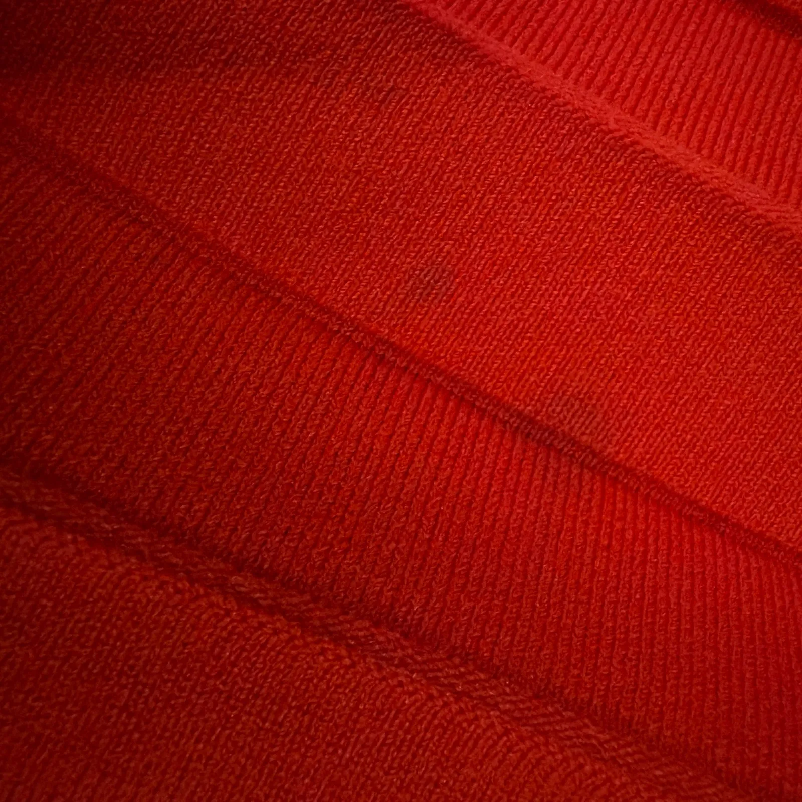 Staud Red Knit Ribbed Midi Dress Tank Square Neck Sleeveless M - Image 4