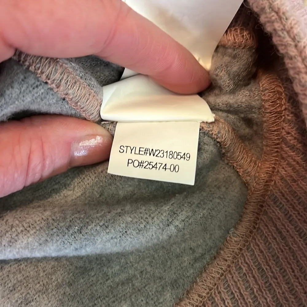 PrAna Brandie Pink (Light Mauve Heather) Wool Blend Sweater Size Medium - Image 8