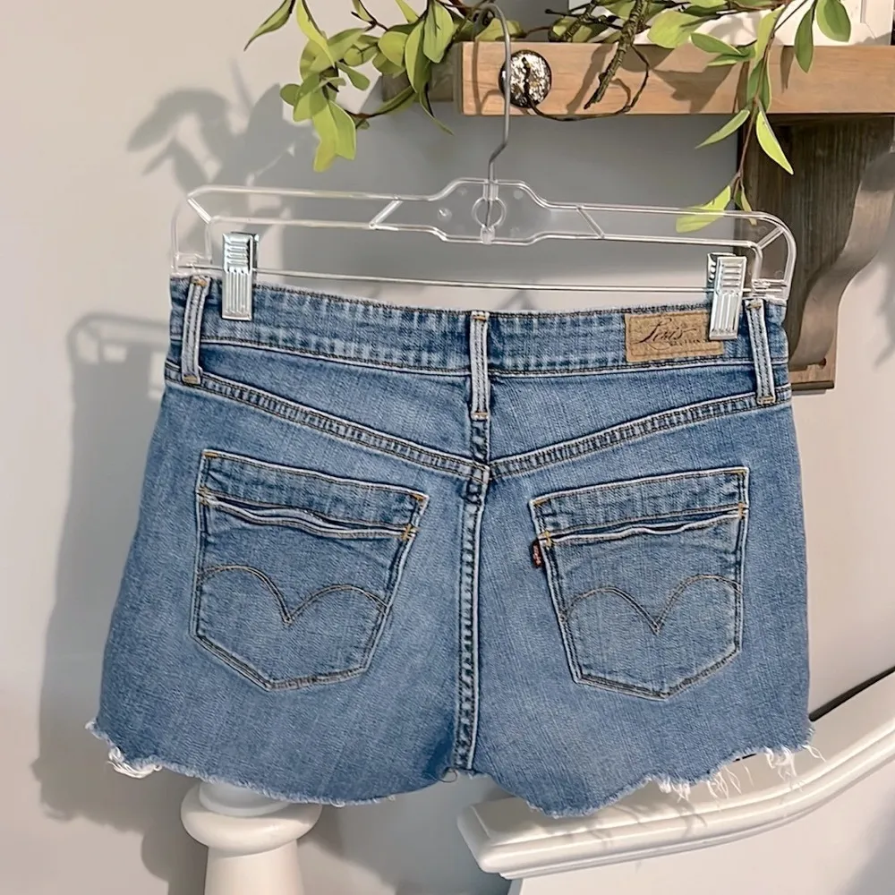 Levis San Francisco Denim Cutoffs Shorts Red Tab Demi Curve Classic - Image 6