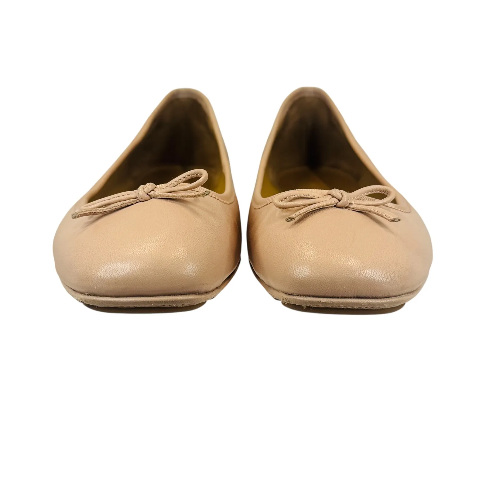 Tory Burch Minnie Travel Ballet Flats Womens 9 Pink Leather Bow Classic Designer - Image 8