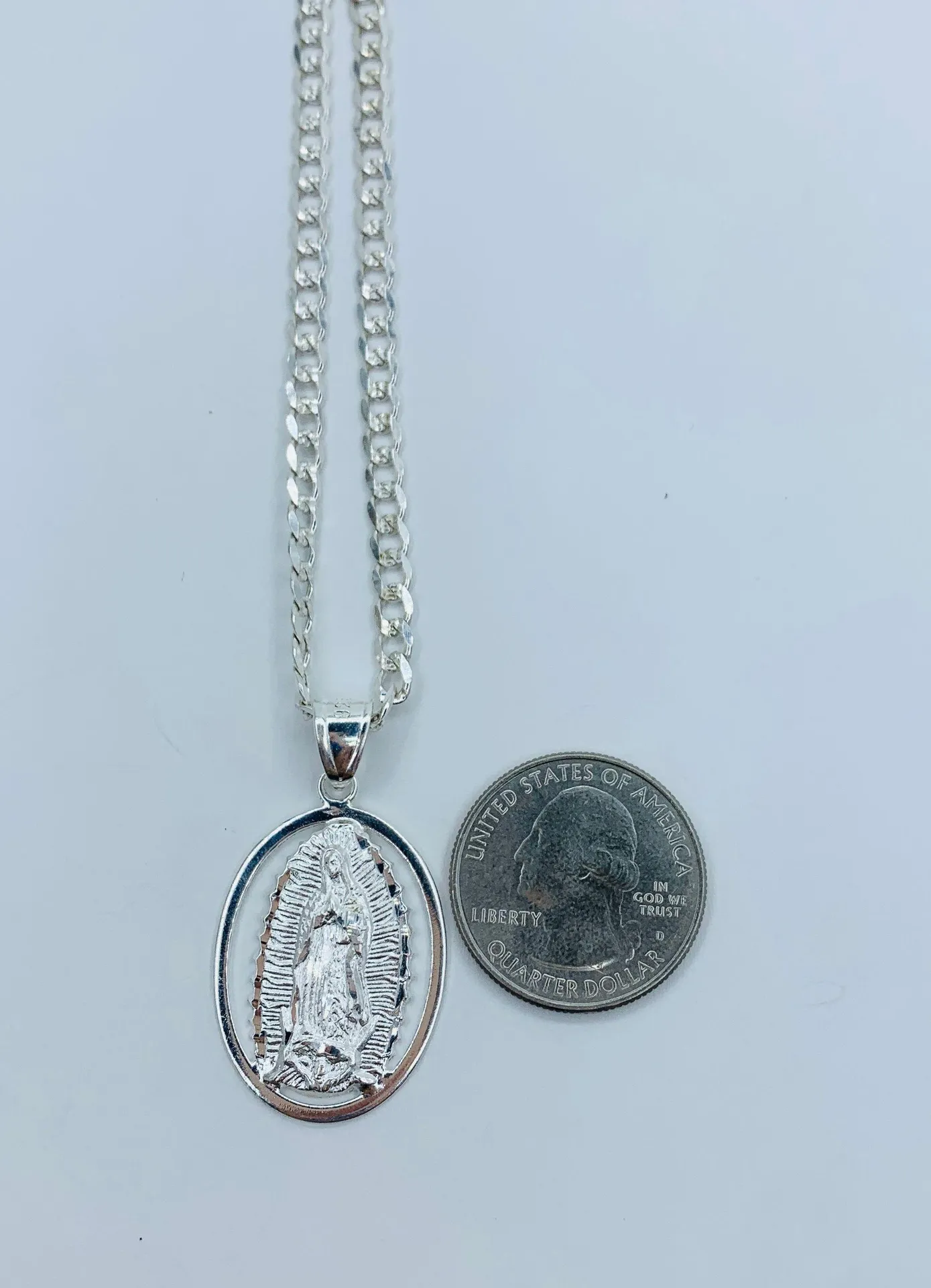 925 Sterling Silver necklace Virgin Mary - Image 2