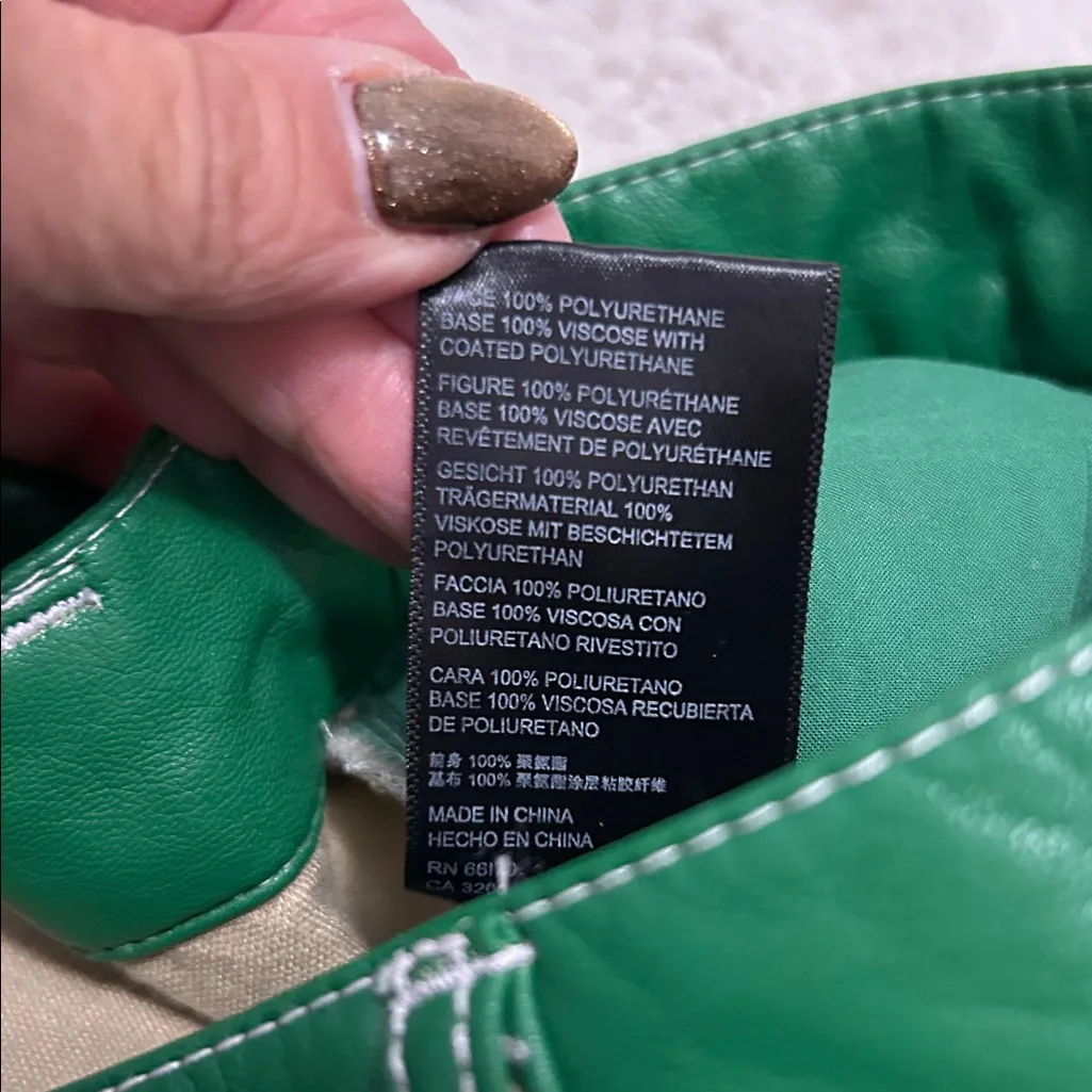 We The Free The It Factor Vegan Leather Pants Green - Image 7