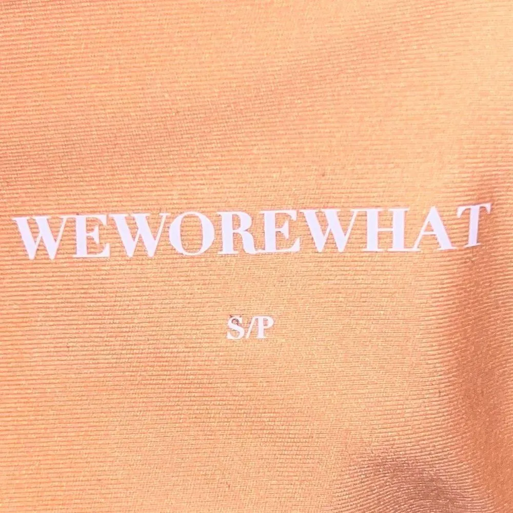 WeWoreWhat Solid Lace Up Biker in Peach Cobbler - Image 14