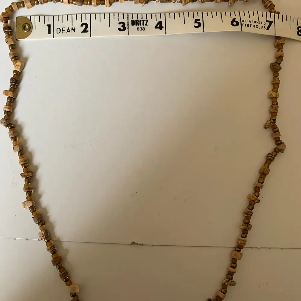 Brown and tan small beaded necklace perfect for fall - Image 2