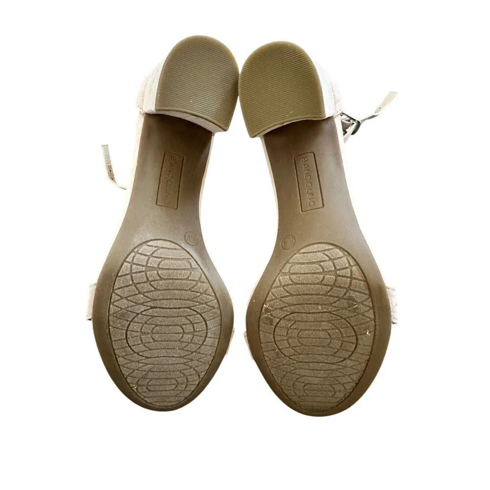 Bandolino Armory Women Ankle Strap Sandal Size US 8.5M Nude Suede - Image 10