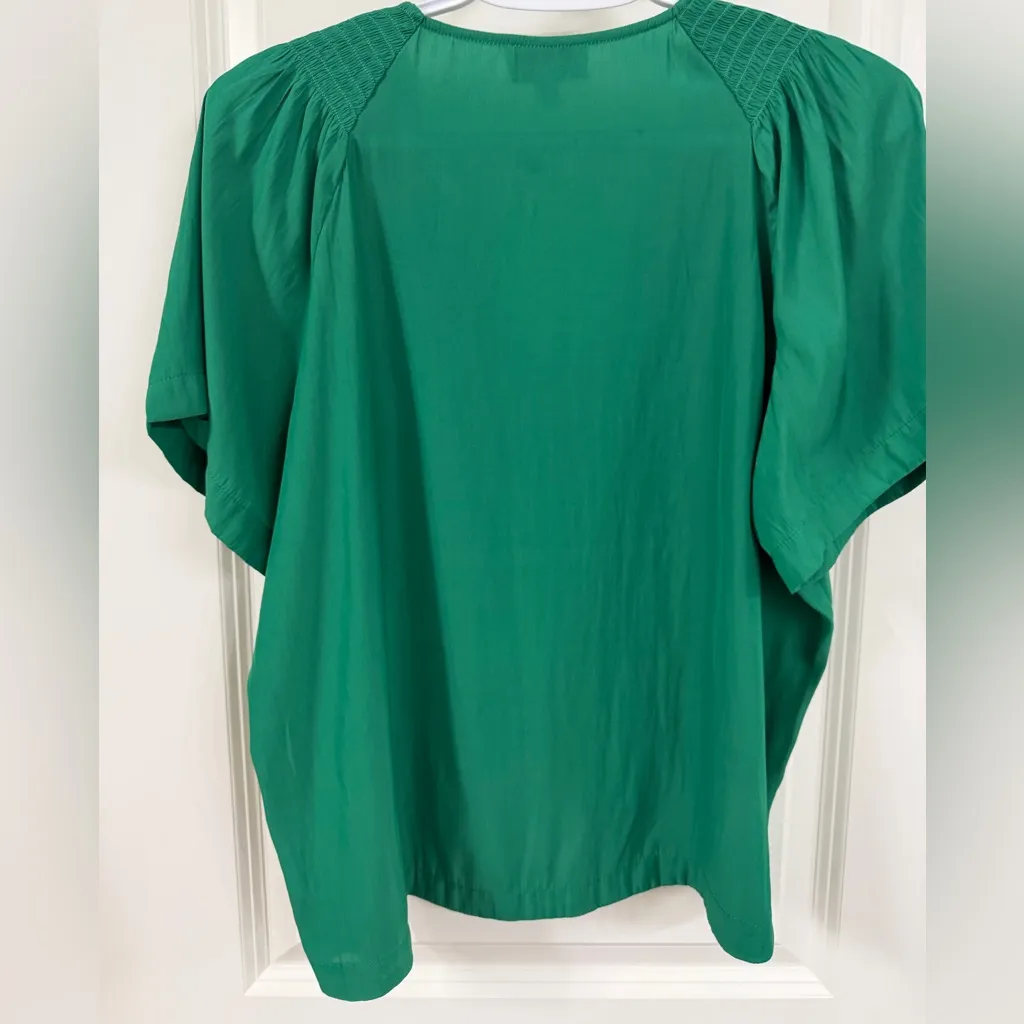 Evereve Emerald Green Blouse - Image 3