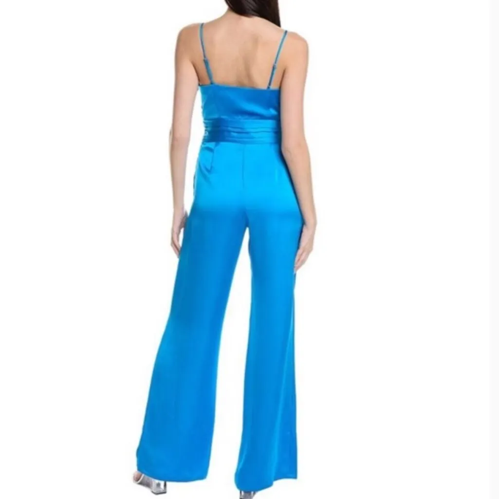 Ramy Brook Willow Wide Leg Luxury Jumpsuit $595 Lake Blue Romper Women’s Size 00 - Image 2