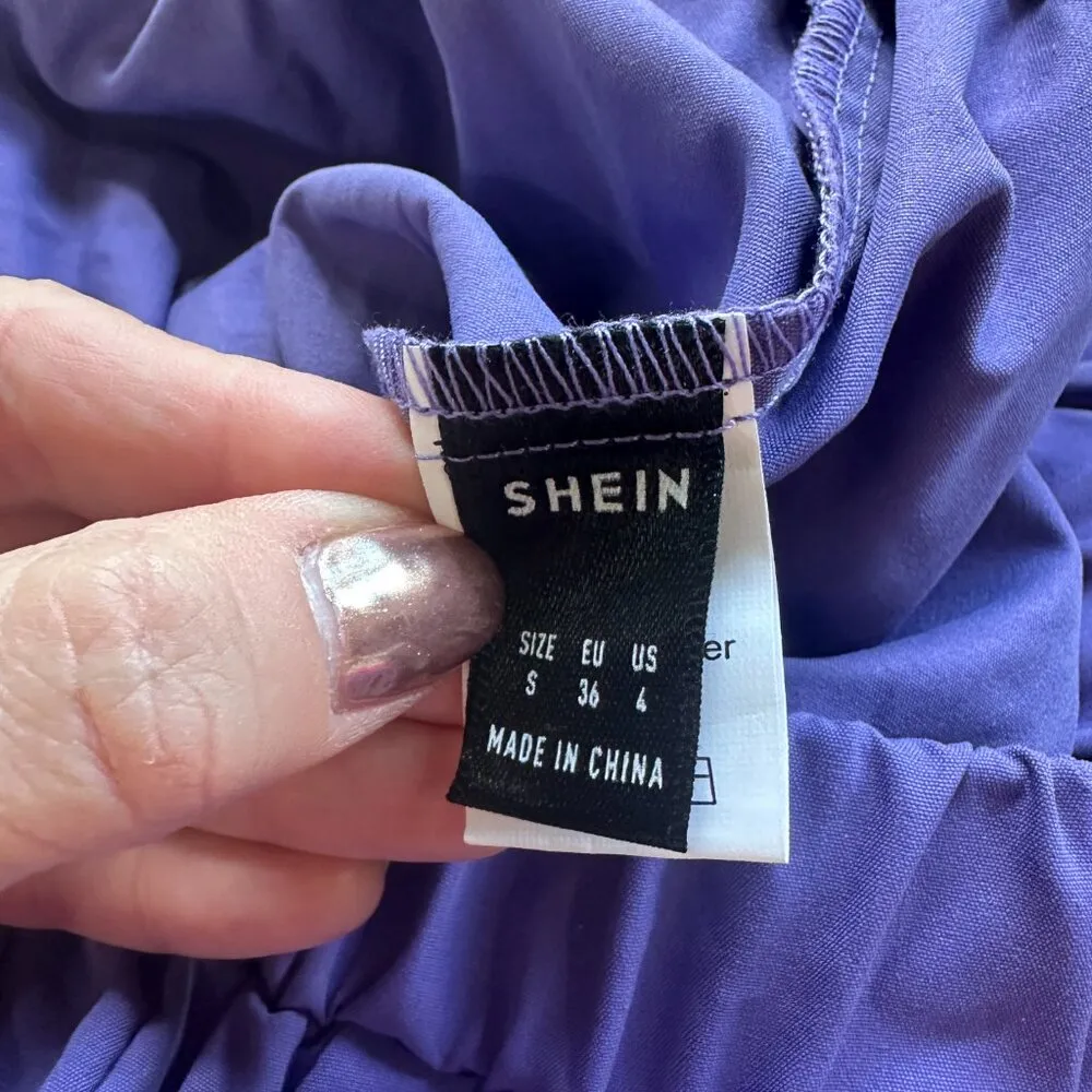 SHEIN Purple Blue Cargo Joggers Pants Size Small - Image 9