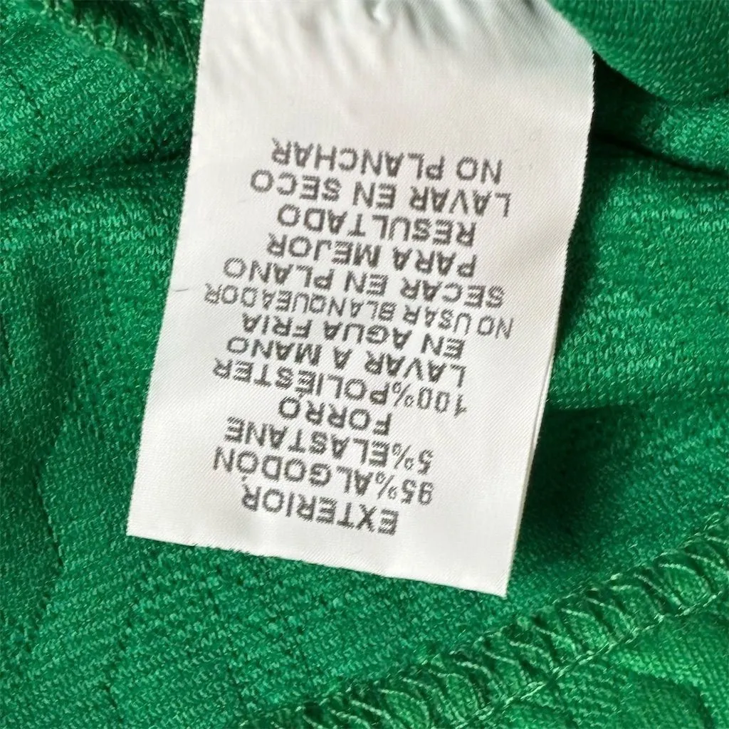 Voy Women's Green Blazer L Pearl Detail Puff Sleeves Short Sleeve Holiday Size L - Image 5