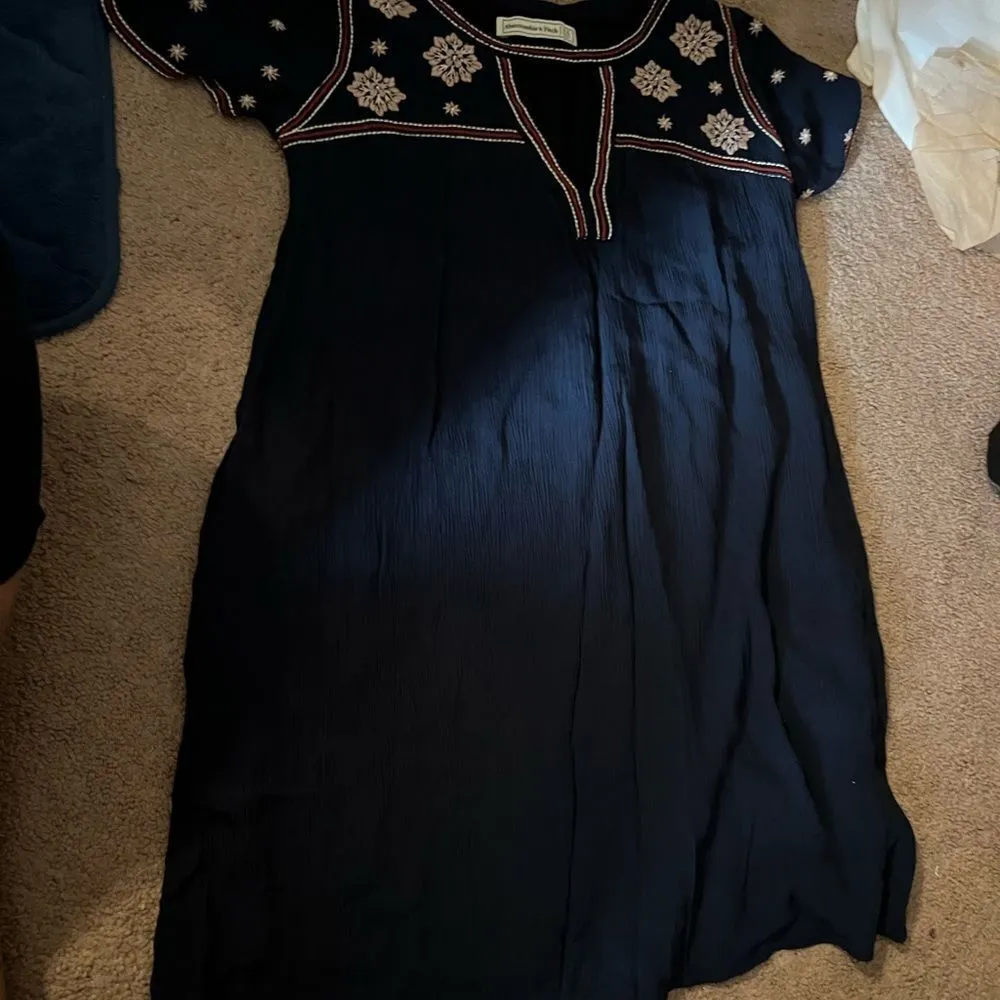 Abercrombie short sleeve navy dress xs - Image 4
