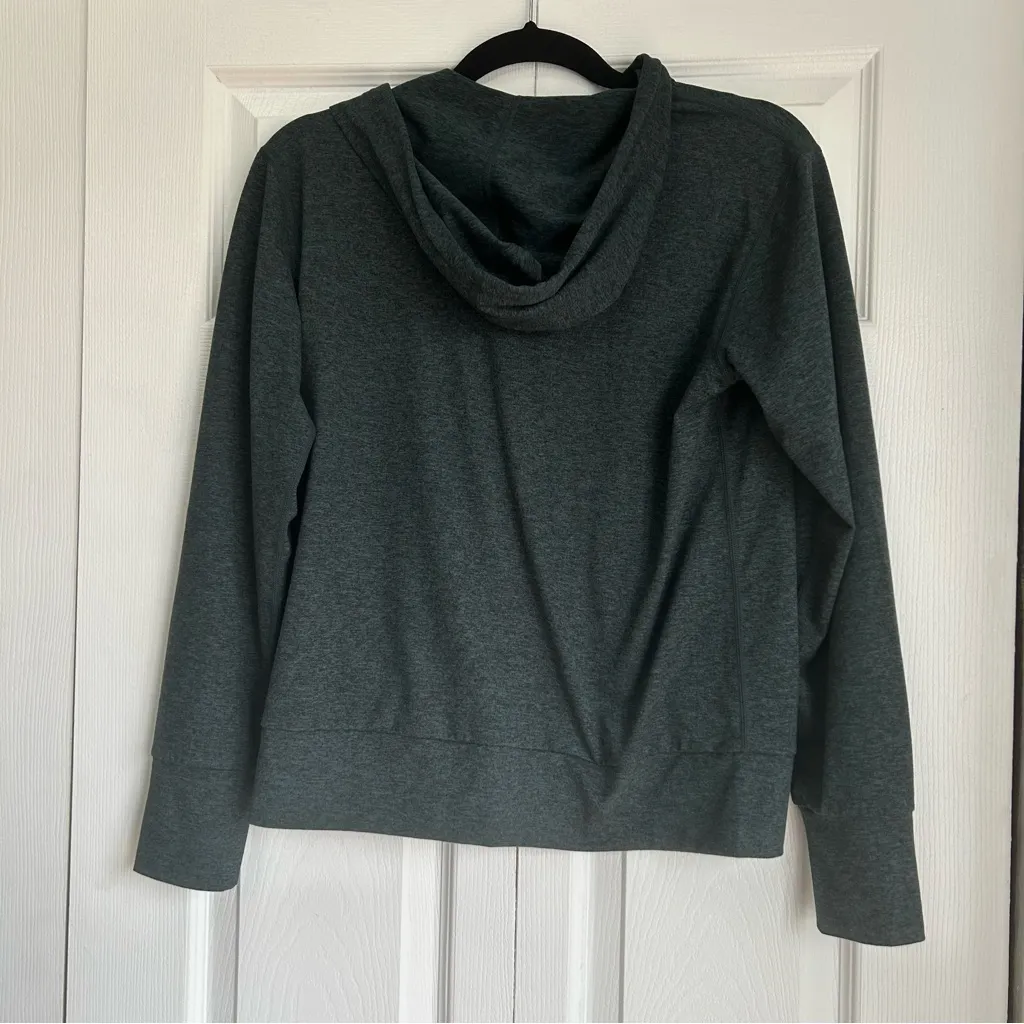 Quince Forest Green Zip-Up Hoodie Size Small - Image 3