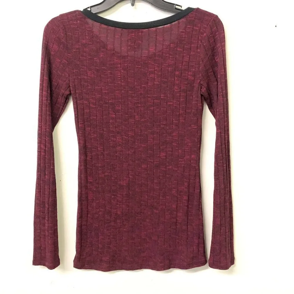 rue21 Womens Multicolor Ribbed Top Blouse - Image 2