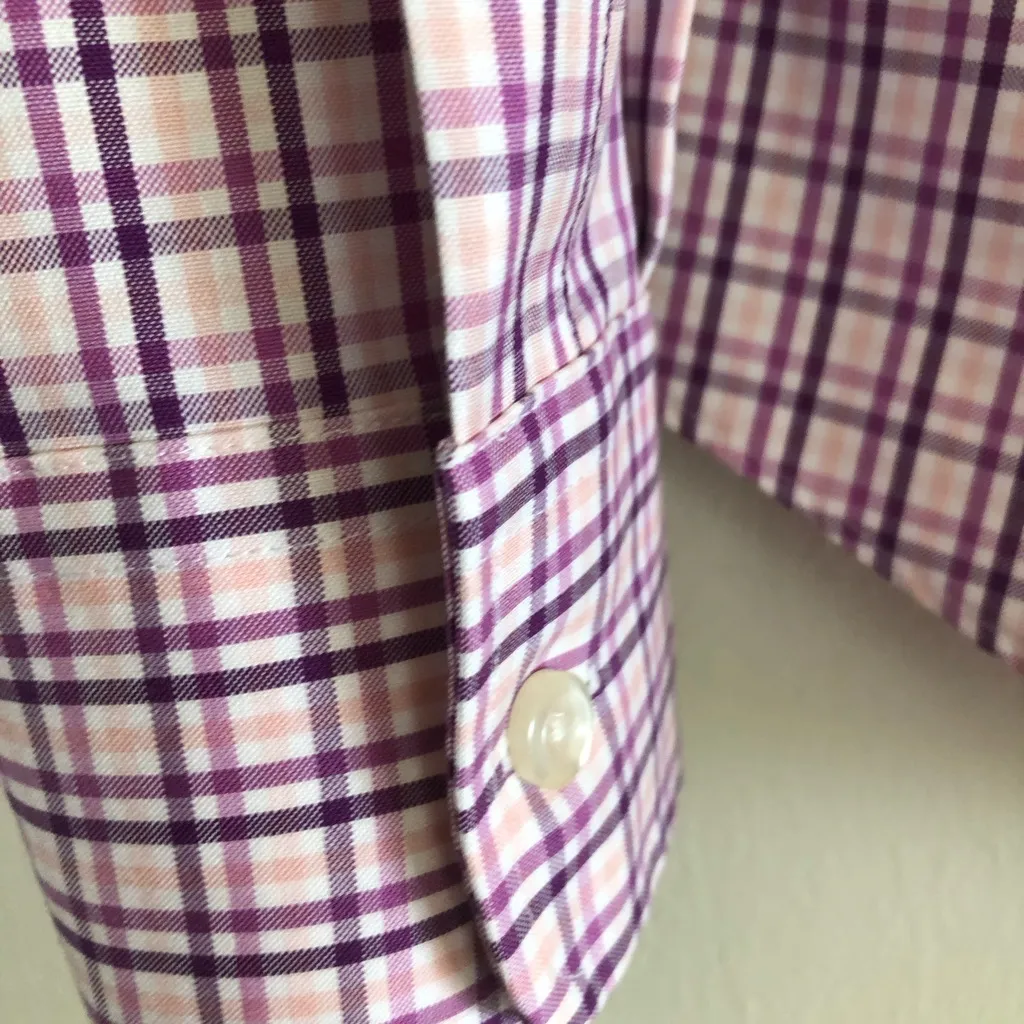 LANDS END Womens Buttoned Down Shirt Size 10 No Iron Pinpoint Oxford Cotton - Image 8