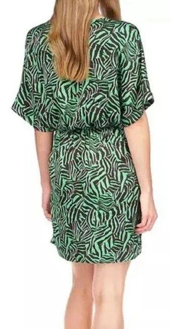 Michael Kors Zebra Tie Wrap Dress. Spring Green. Size Medium. NWOT - Image 2