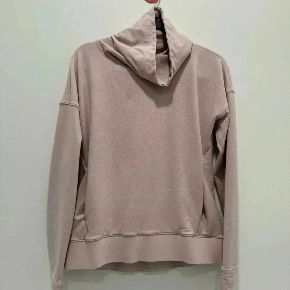 Lululemon Go Forward Blush Pink Pullover‎ Turtleneck Sweatshirt Size 8 - Image 3